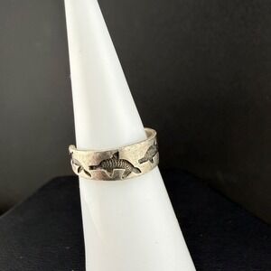 Vintage Estate Toe Ring Silver Dolphin Adjustable Signed 925 Size 4